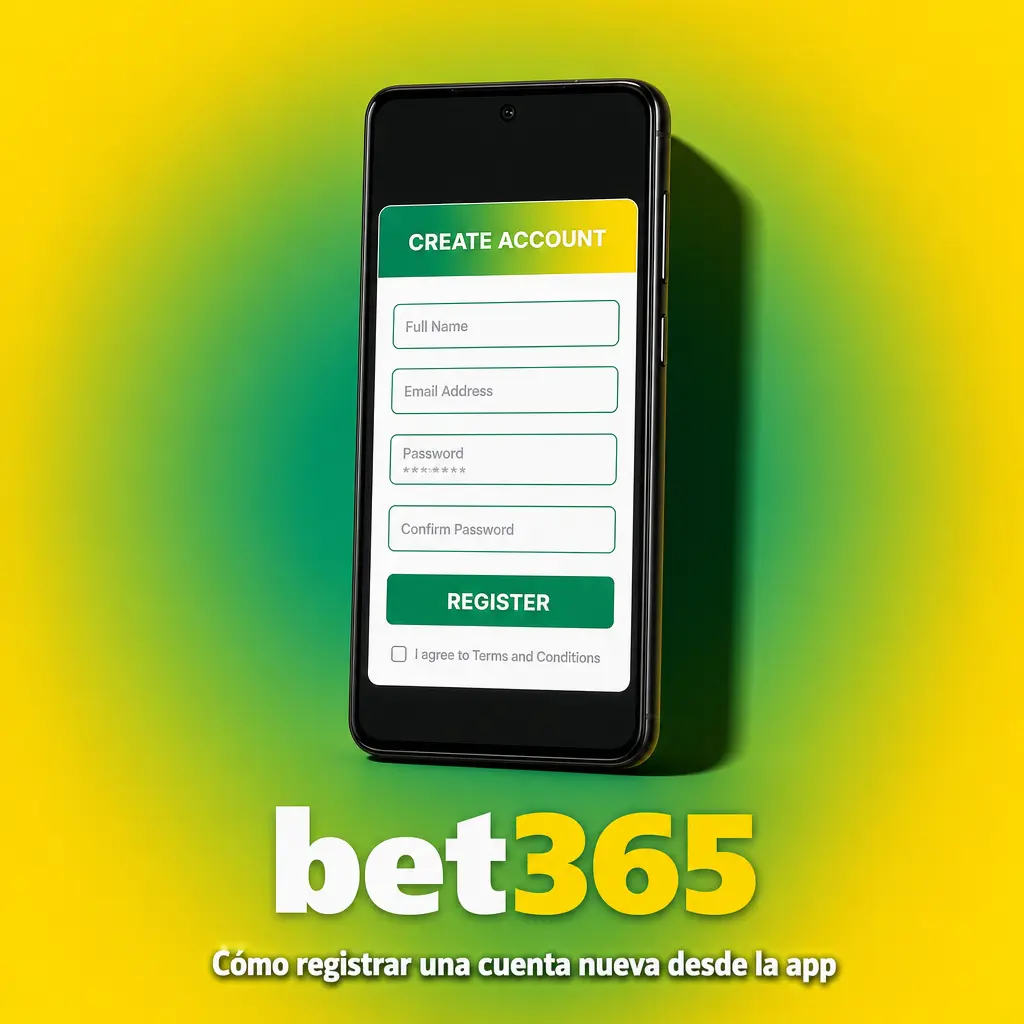 Guía para registrar una cuenta nueva en la app Bet365: datos personales, credenciales y verificación por SMS o correo.