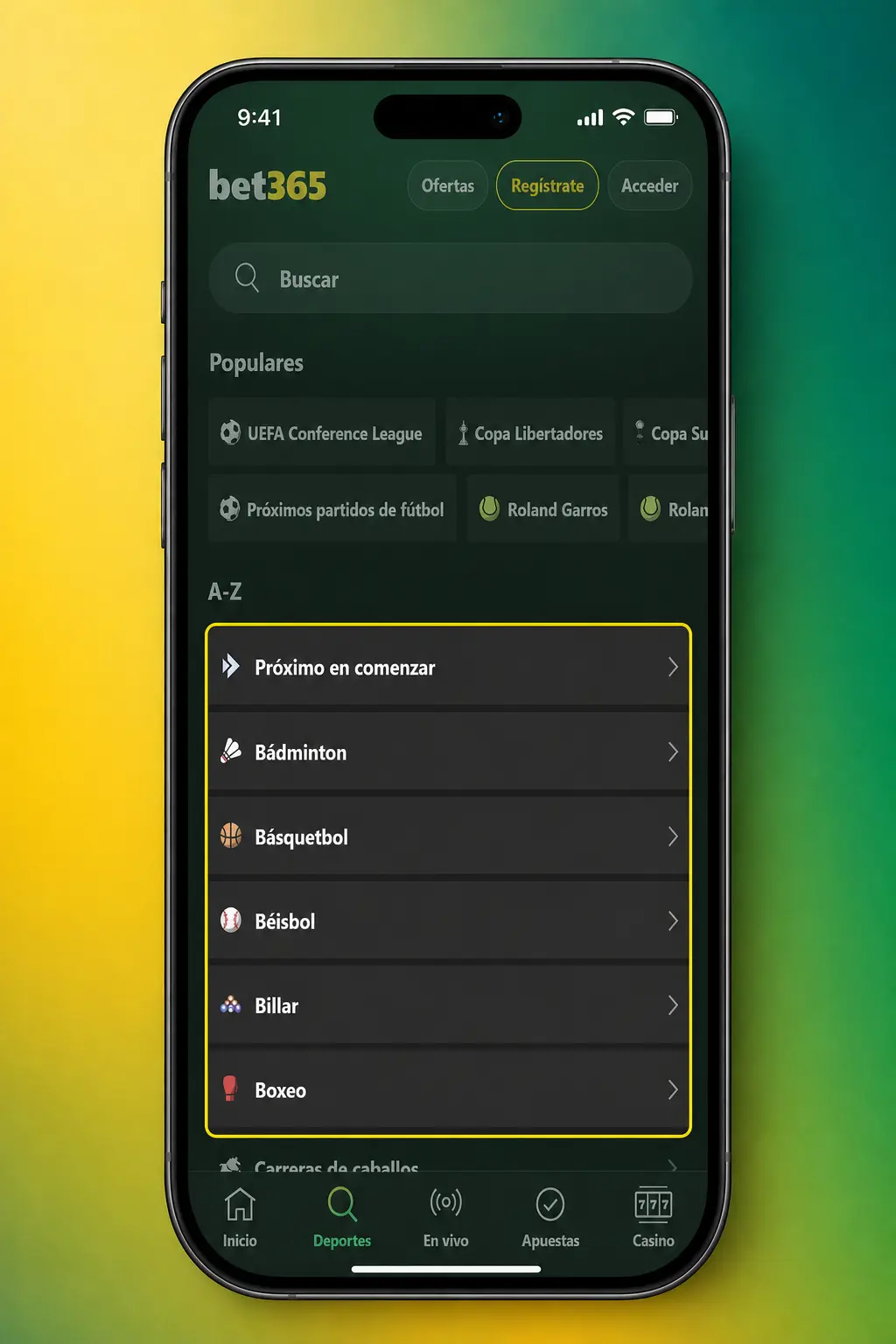 Guía paso a paso para apostar al tenis en Bet365: registro, depósito y selección de cuotas en la web o app.