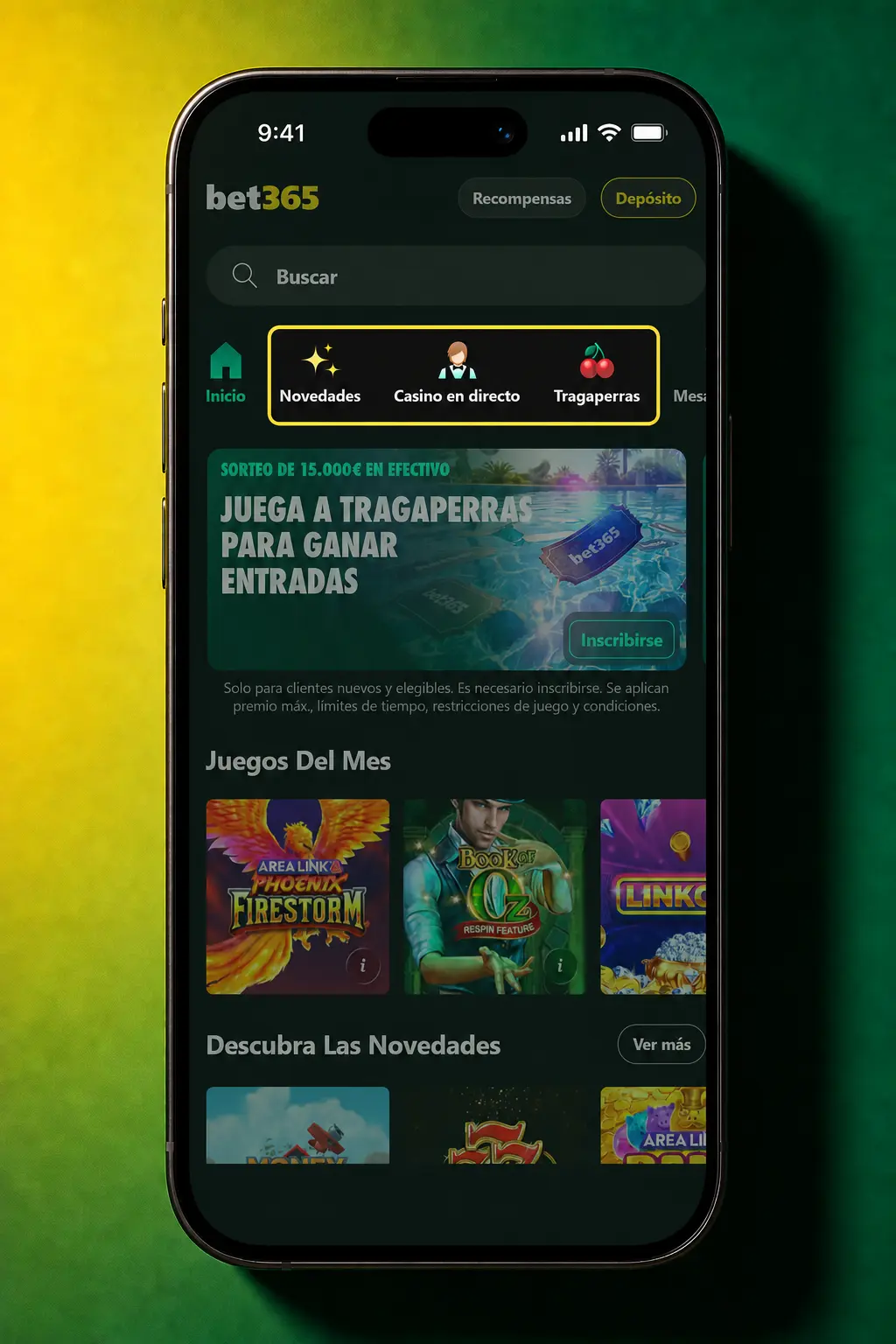 Mesa de casino en vivo de Bet365 mostrando ruleta, blackjack o baccarat con temporizador de apuesta activo.