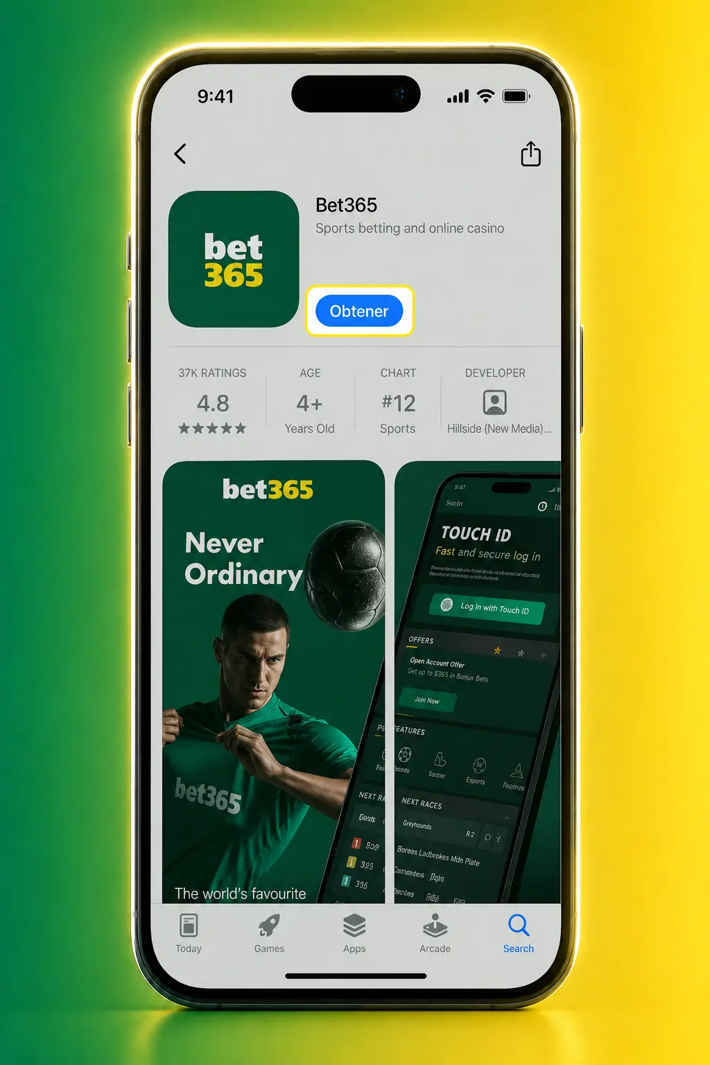 Descarga e instalación de la app de Bet365 para iPhone desde la App Store en pocos pasos.